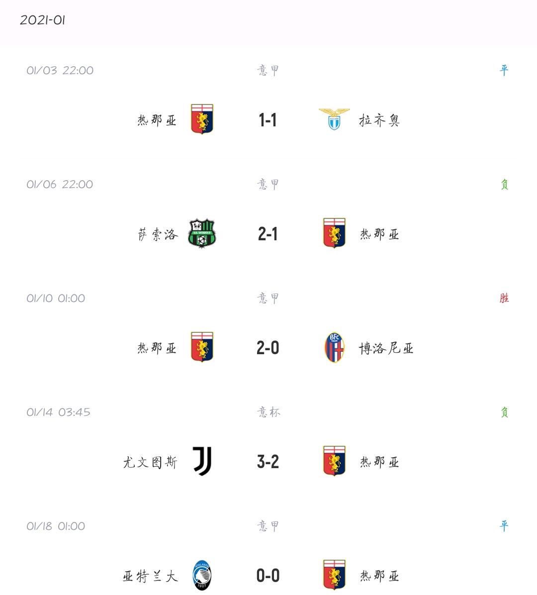 热那亚vs